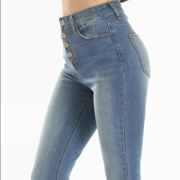 🆕KANCAN RESTOCKED 💥SKINNY JEAN WITH FRAYED HEM - Picture 5 of 9